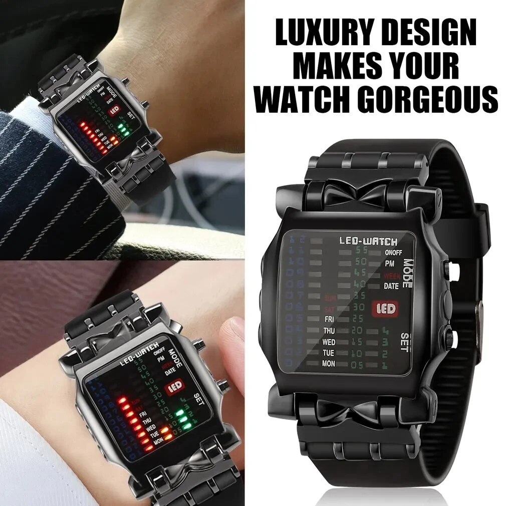 Timex Watches Smartwatch - Двойные светодиодные часы, креативные водонепроницаемые деловые