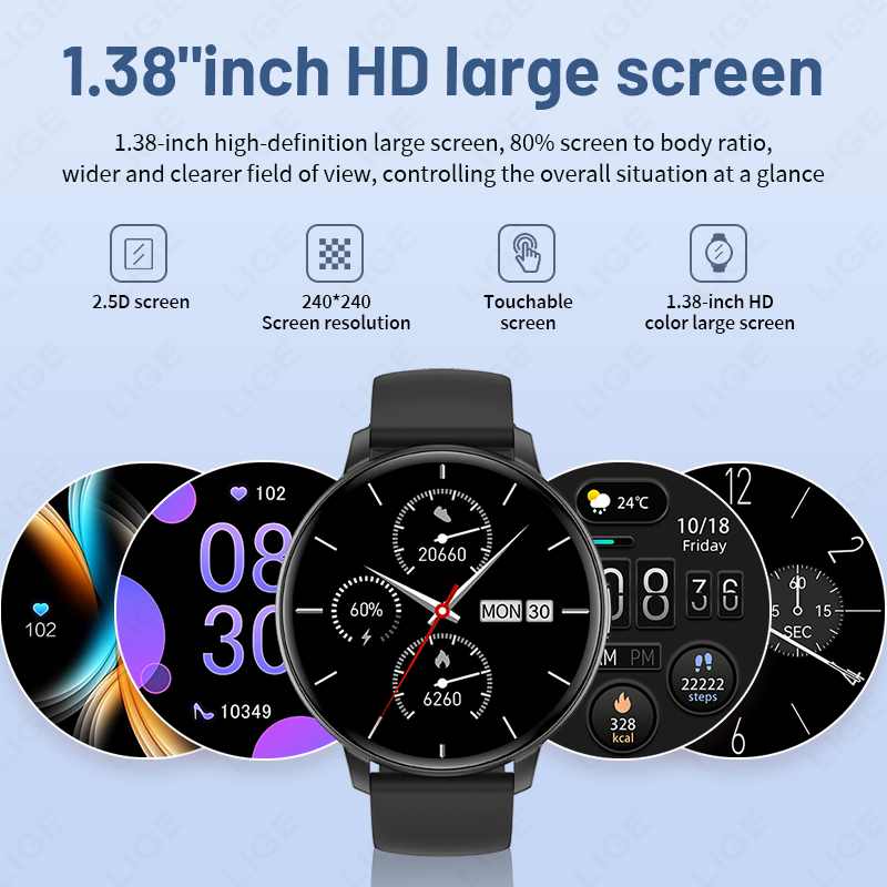 Смарт-часы LIGE New 1.43 дюйма – обзор и цена Watches Ladies Smartwatch