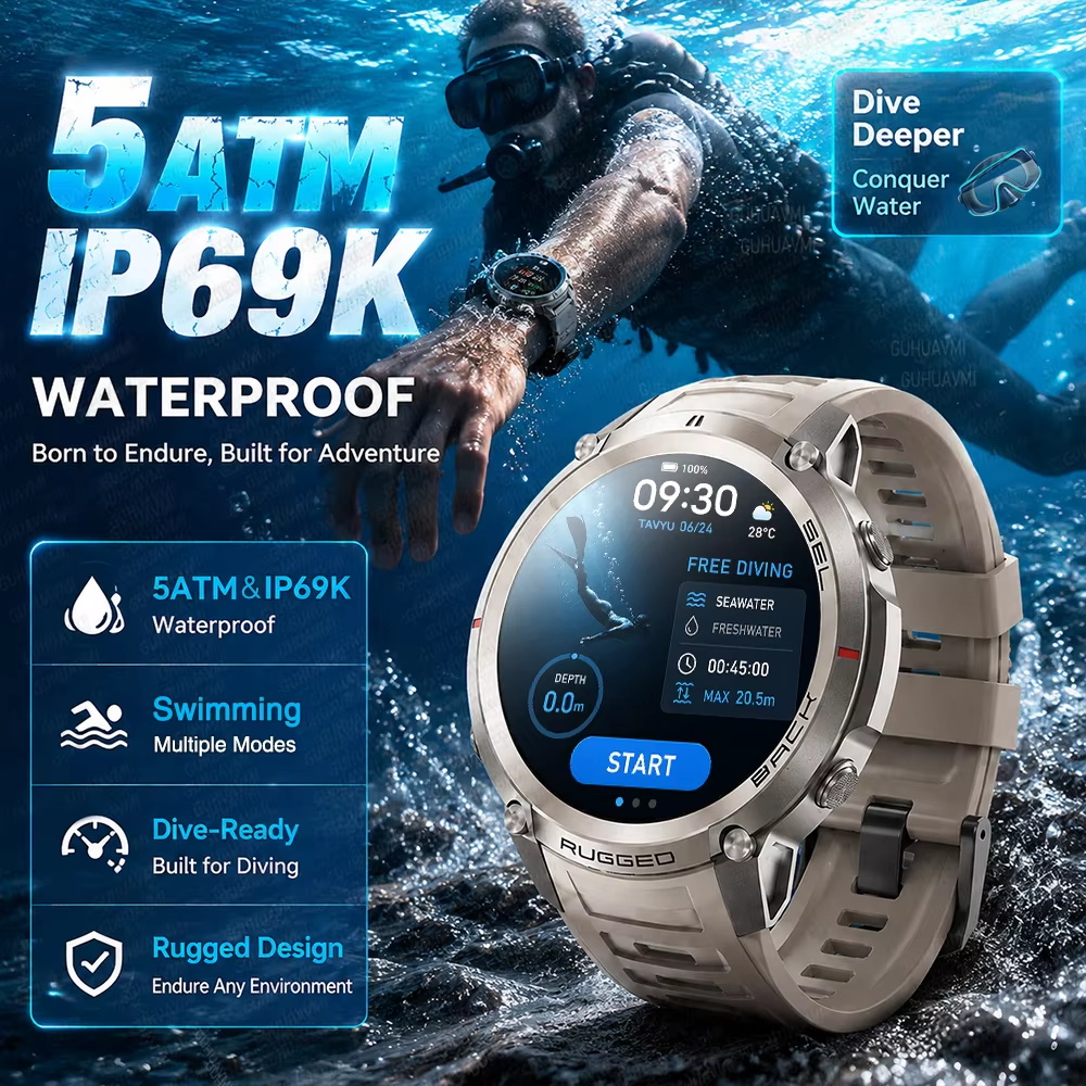 TANK Новые умные часы для акти – обзор и цена Altimeter Compass Watch