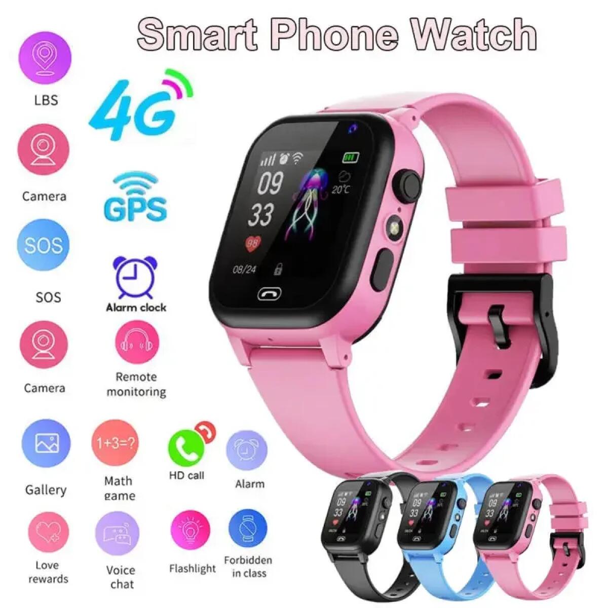 Детские умные часы 4G, многофу – обзор и цена Smartwatch Watches For Kids With Gps