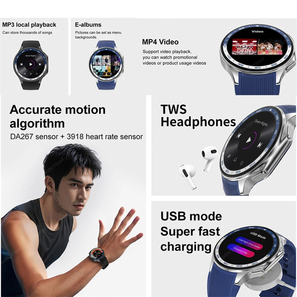 1,43 AMOLED Смарт-часы 3D Surr – обзор и цена Timex Watches Smartwatch