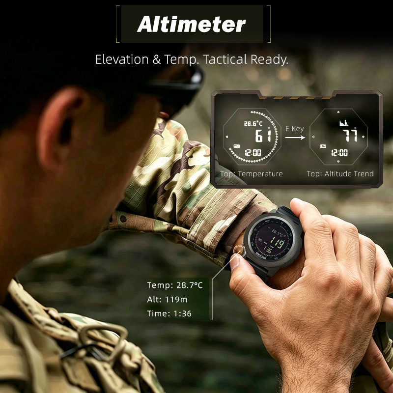 NORTH EDGE APACHE-CF – мужские – обзор и цена Altimeter Compass Watch