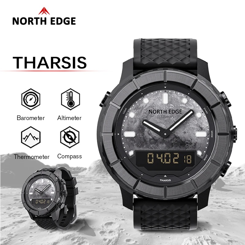 NORTH EDGE THARSIS Мужские циф – обзор и цена Altimeter Compass Watch