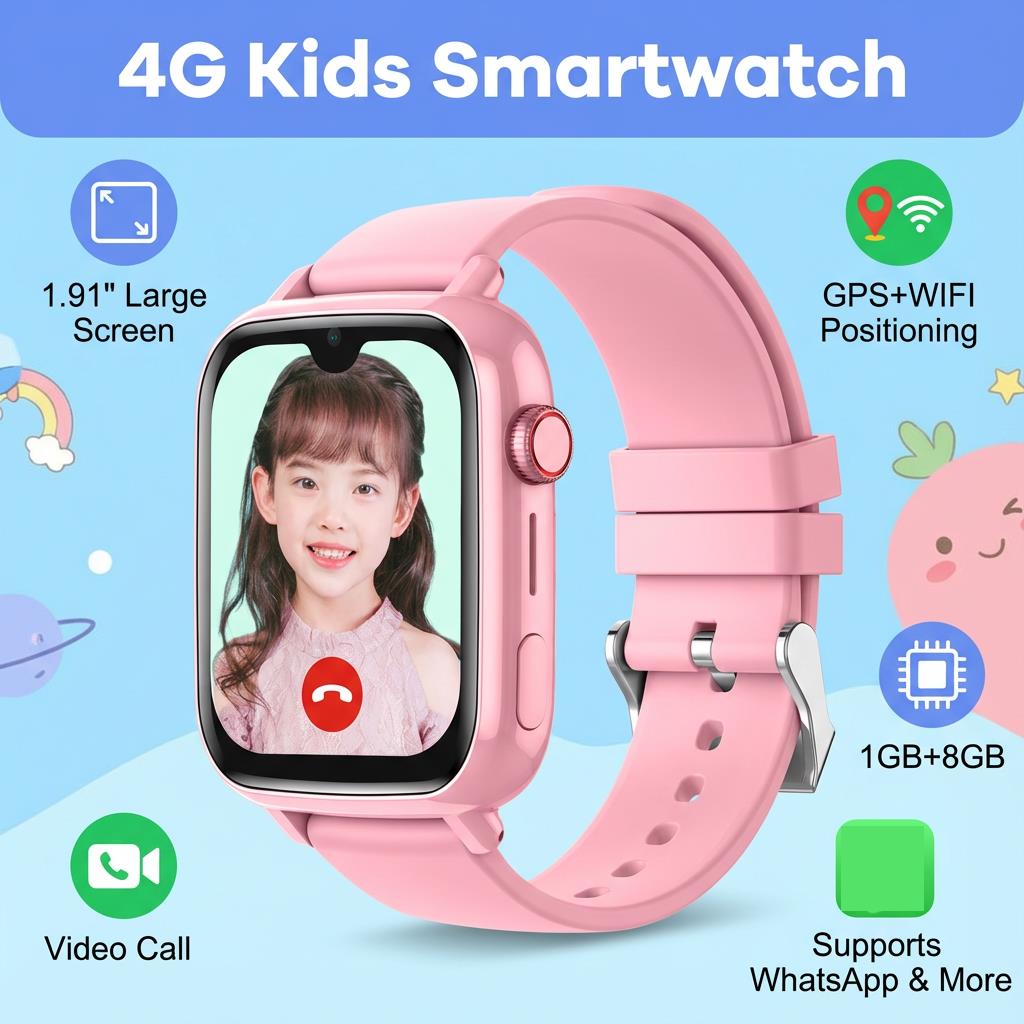 Умные часы 4G для детей с GPS  – обзор и цена Smartwatch Watches For Kids With Gps