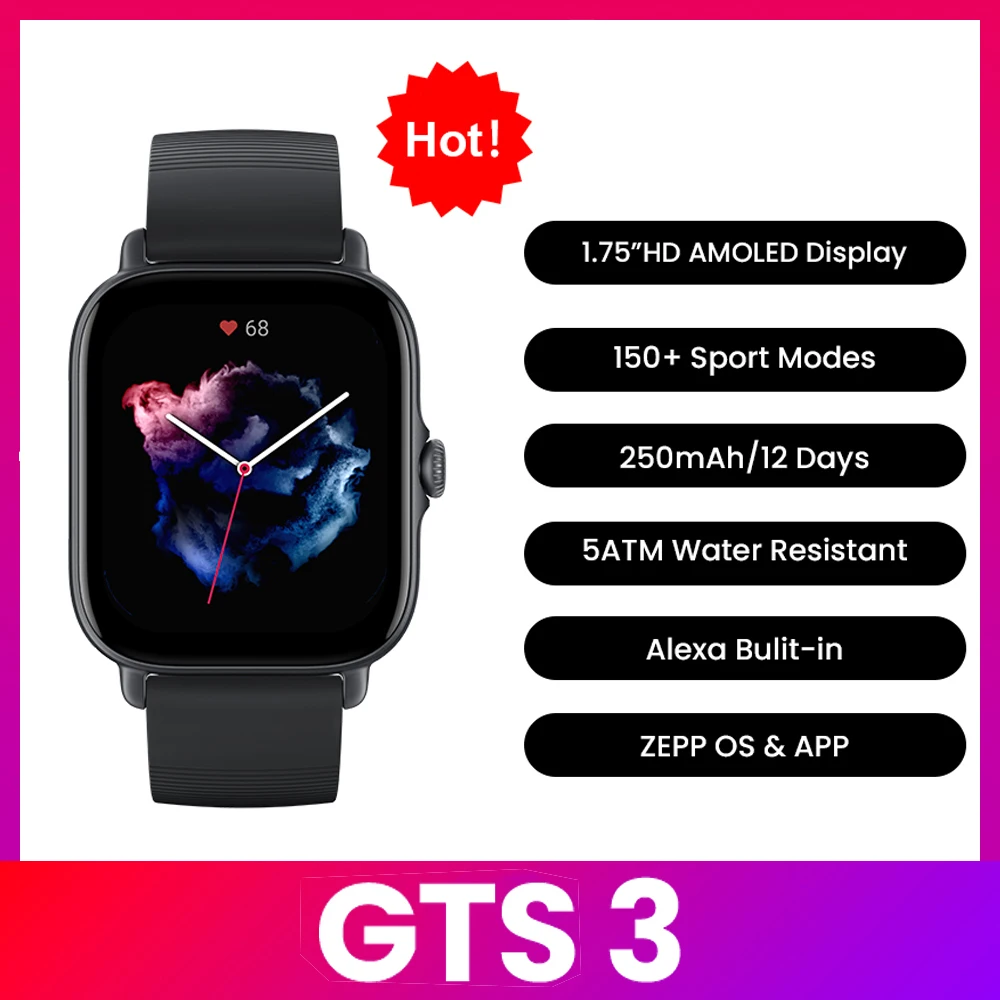 Смарт-часы Amazfit GTS 3, водо – обзор и цена Timex Watches Smartwatch